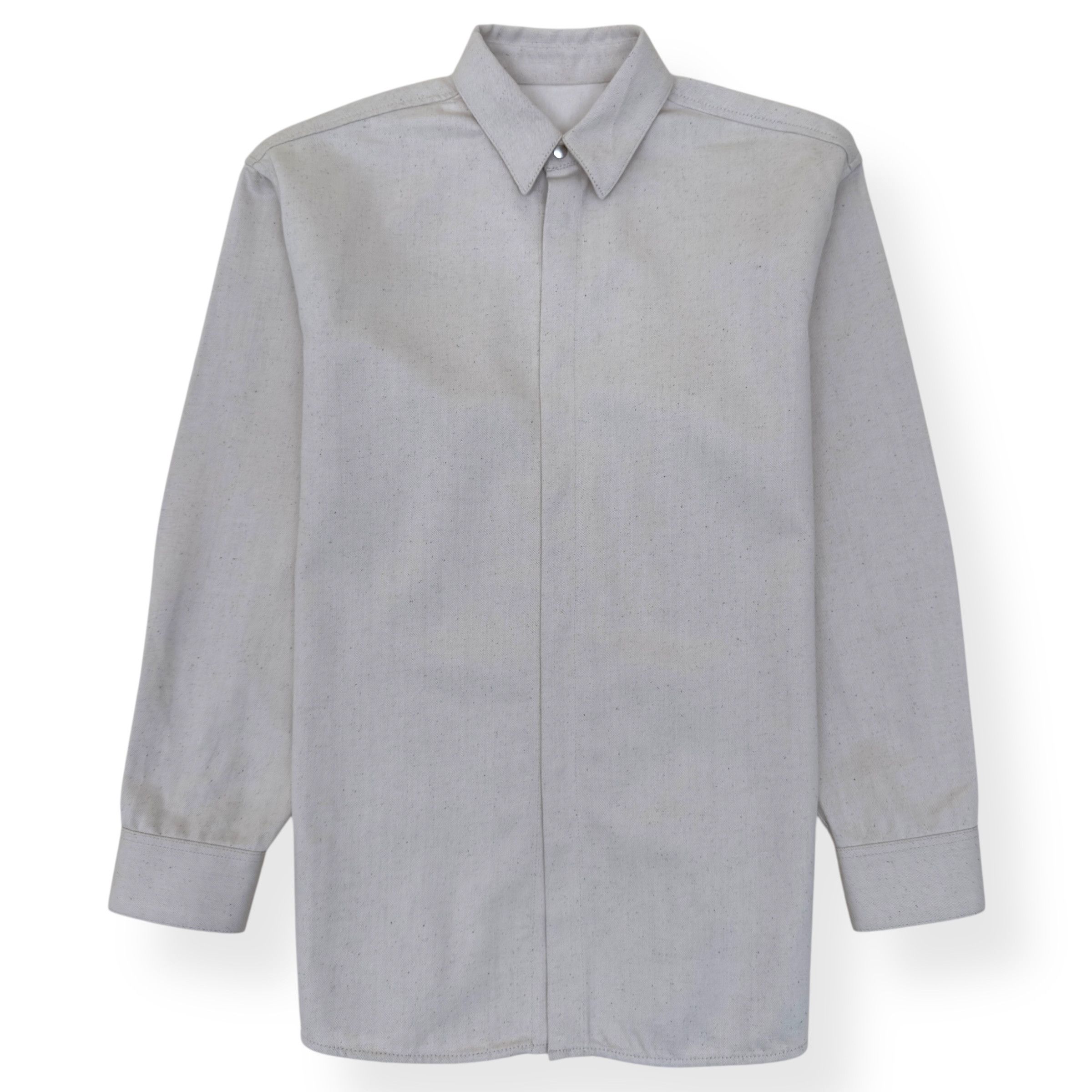 Jil Sander JIL SANDER LOGO-PATCH DENIM SHIRT NATURAL L Size US L / EU 52-54 / 3 - 1 Thumbnail