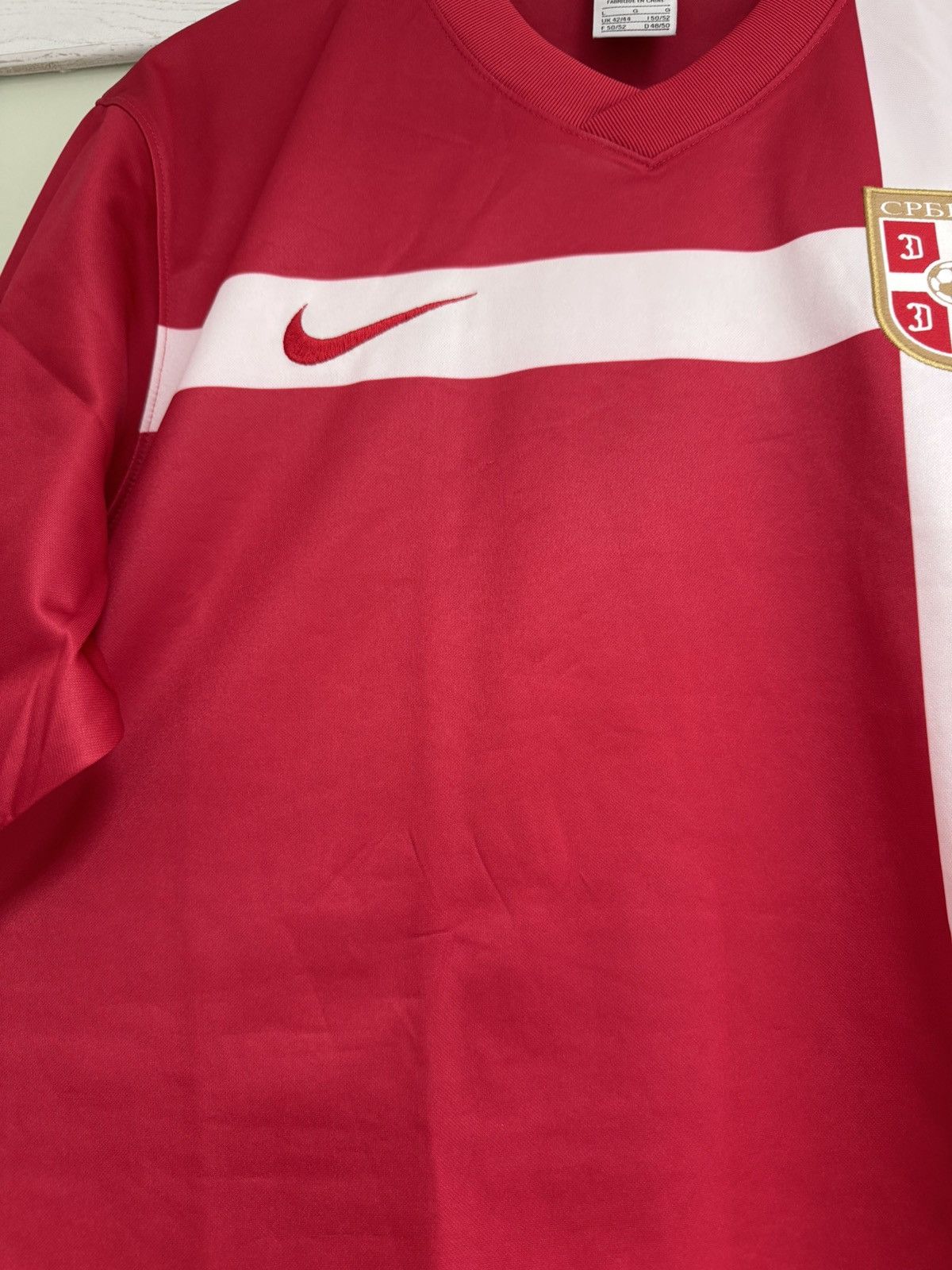Nike Serbia 2010-2011 Home Soccer Jersey Football Kit Shirt Size US L / EU 52-54 / 3 - 9 Thumbnail