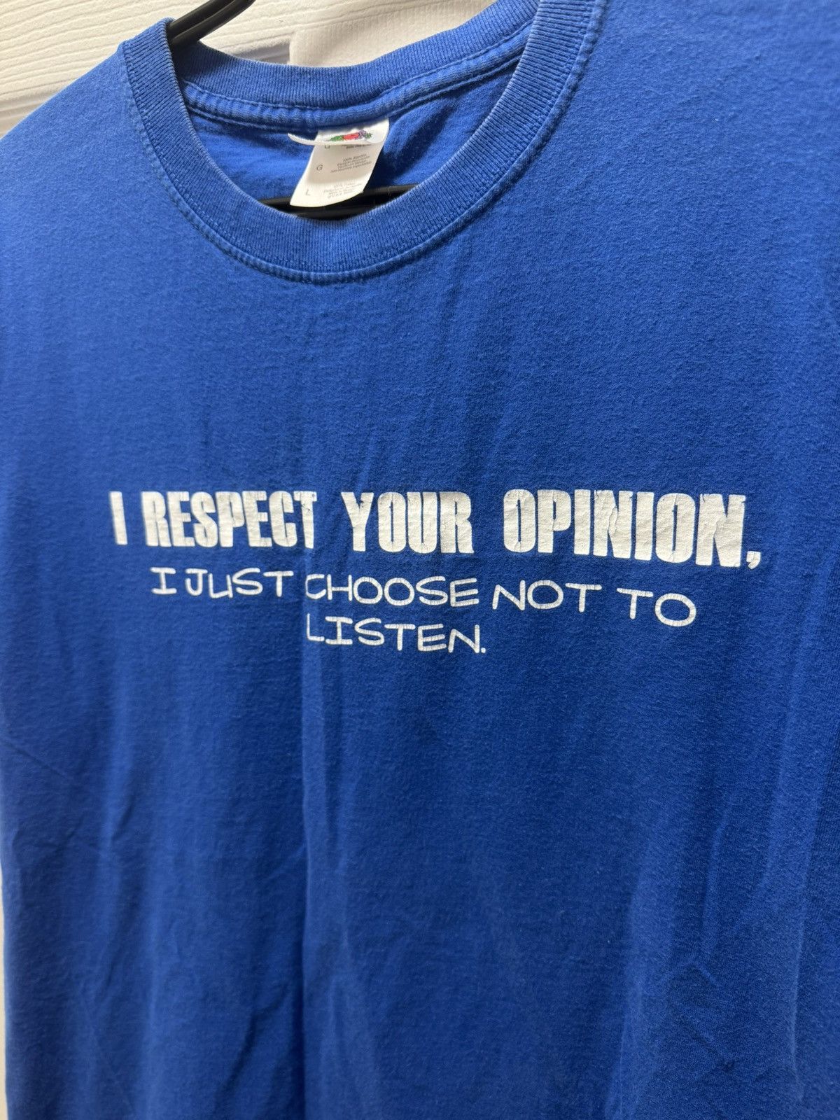 Fruit Of The Loom × Vintage Fruit of the Loom I Respect Your Opinion Funny Humor Quote Size US L / EU 52-54 / 3 - 2 Thumbnail