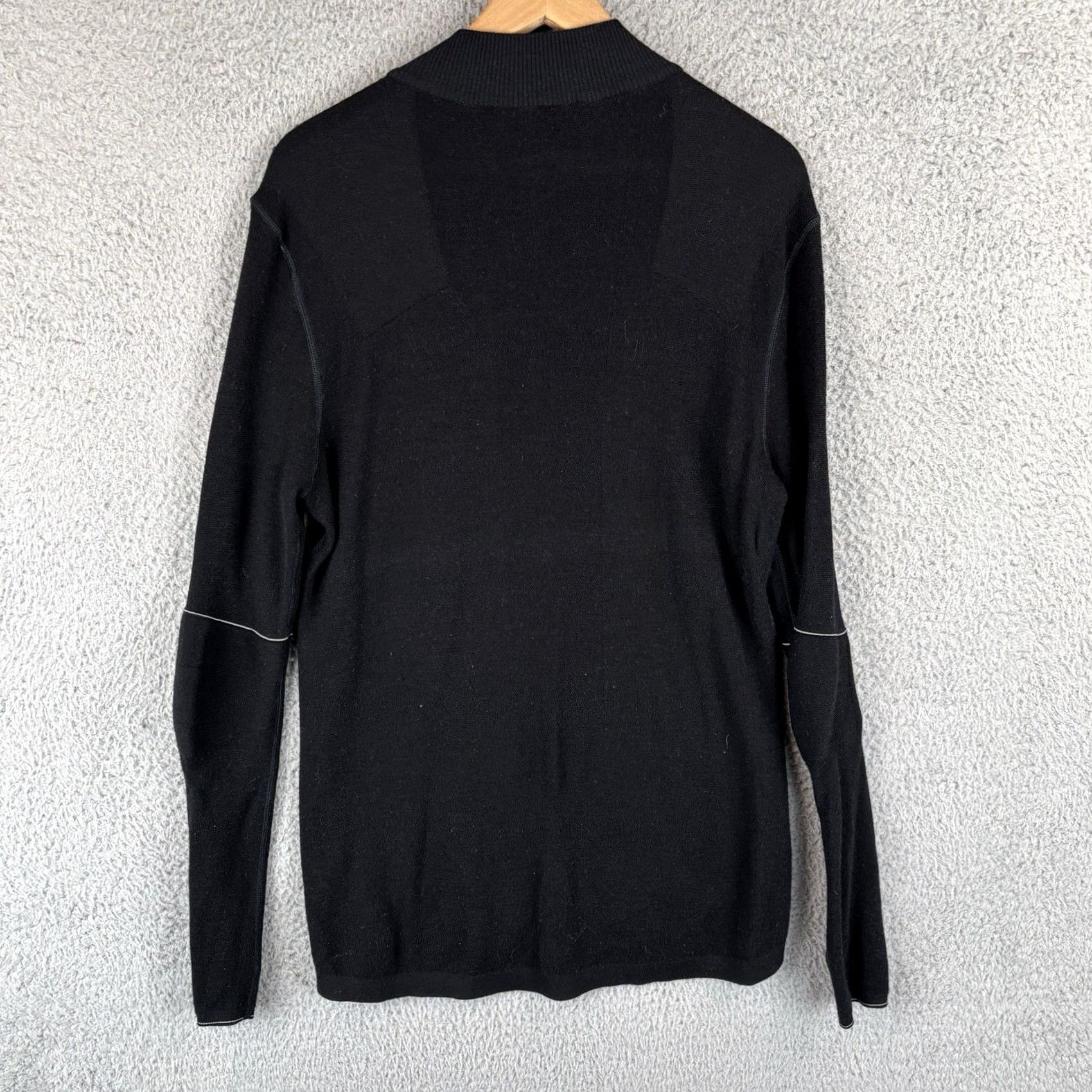 Smartwool Smartwool Intraknit 250 Shirt Mens M Black 1/4 Zip Pullover Merino Wool Lightweight Outdoor Activewear Long Sleeve Fall Winter Size US M / EU 48-50 / 2 - 6 Thumbnail