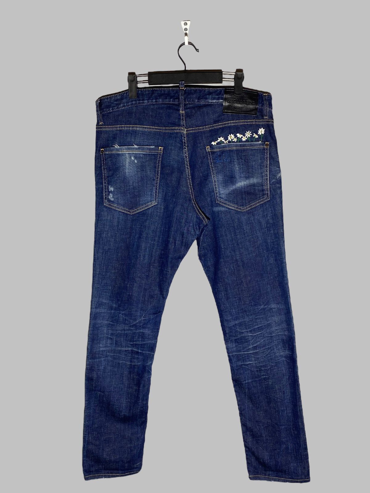 Dsquared2 🔥 DSQUARED2 DAISY EMBROIDERED JEANS Y2K COOL GUY VIBES Size US 34 / EU 50 - 4 Thumbnail