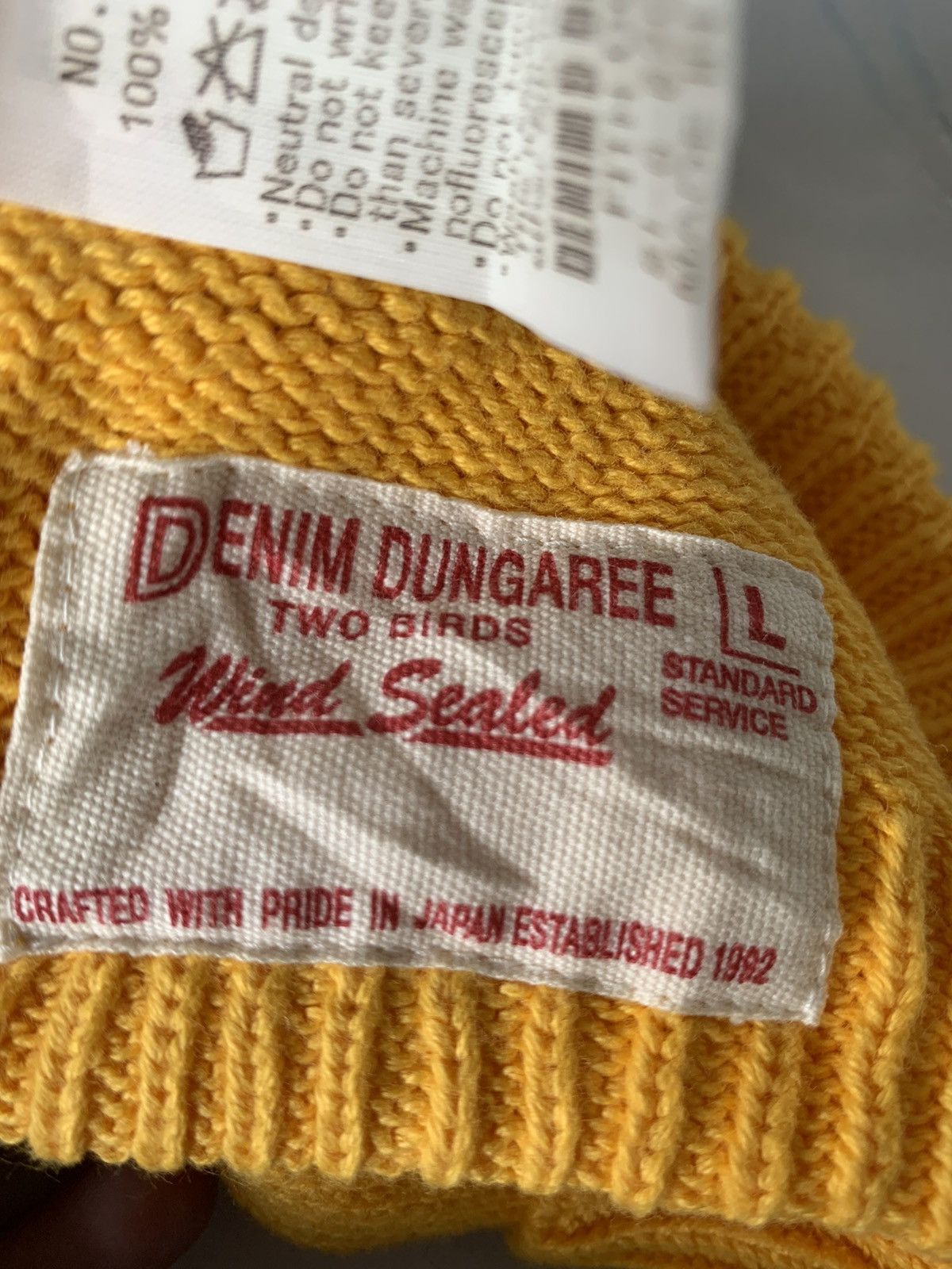 Japanese Brand × Kapital × Vintage Denim Dungaree Two Bird Yellow Beanie Hats Size ONE SIZE - 6 Thumbnail