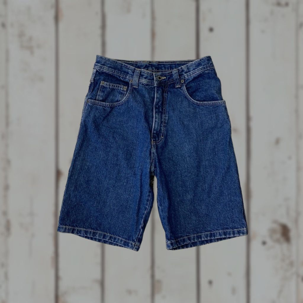 Hurley Hurley Denim Shorts Jean Shorts 29x11 Cargo Carpenter Jorts Y2K Mens Regular Blue Denim Shorts 5-Pocket Zipper Button Pocket Size US 29 - 1 Thumbnail