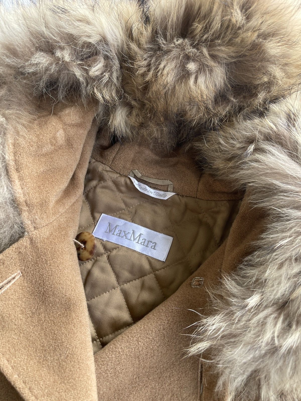 Max Mara Max Mara Double Breasted Camel Hair Hoodies Coat Size M / US 6-8 / IT 42-44 - 7 Thumbnail