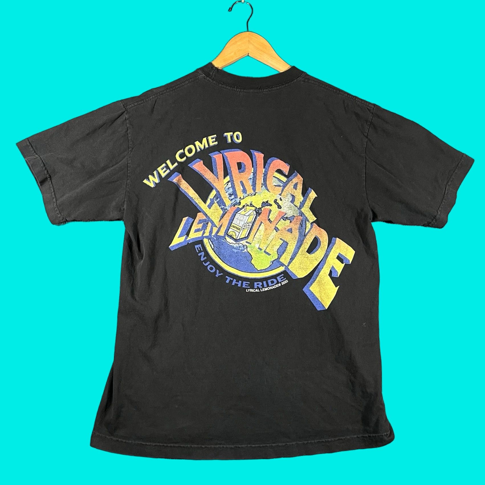 Doublet Lyrical Lemonade T Shirt Black Mens Medium Enjoy The Ride Double-Sided Graphic Crew Neck Short Sleeve Shirt Mens Medium Black Graphic Print 2020s Size US M / EU 48-50 / 2 - 1 Thumbnail