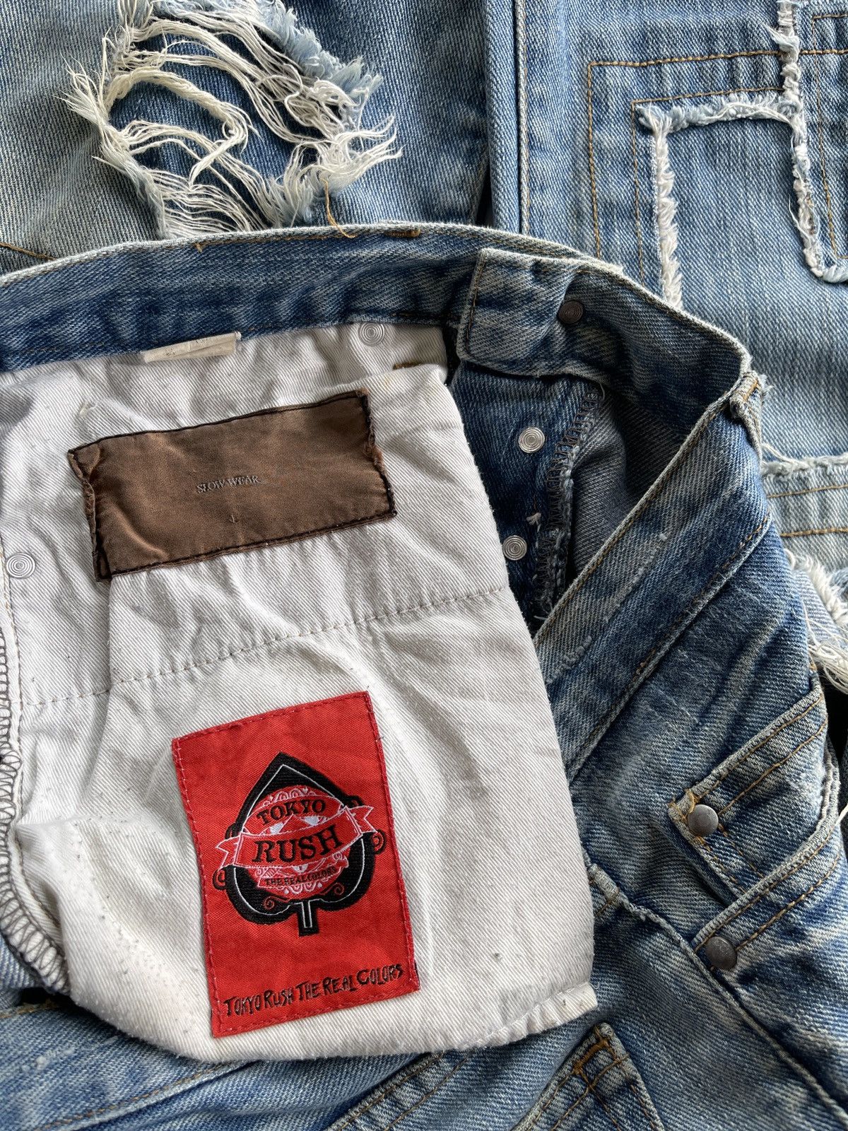 Japanese Brand Tokyo Rush Distressed Boro Flare Denim Size US 32 / EU 48 - 16 Thumbnail