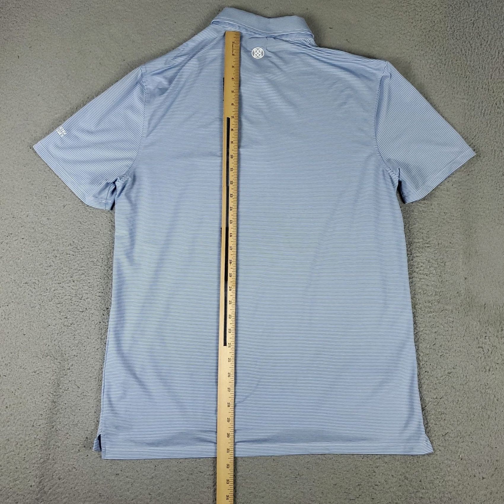 G/FORE G/FORE Polo Shirt Mens L Blue Striped Short Sleeve Golf Polo Shirt Mens Blue Striped Casual Sport Polo Size US L / EU 52-54 / 3 - 4 Thumbnail