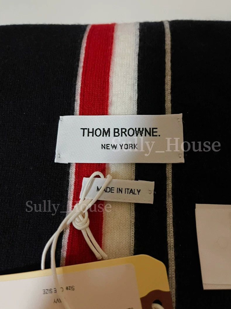 Thom Browne Thom Browne Classic three-color striped scarf Size ONE SIZE - 3 Thumbnail