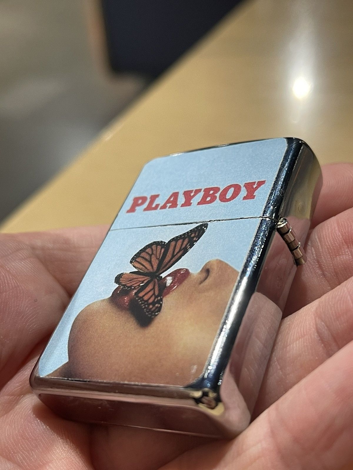 Japanese Brand × Playboy × Vintage Playboy 00s blue Butterfly lighter Y2K style Size ONE SIZE - 4 Thumbnail