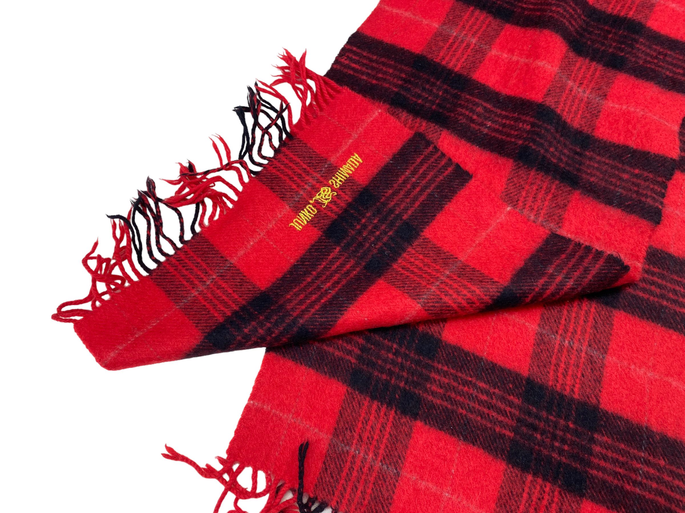 Junko Shimada × Vintage Vintage Junko Shimada Checkered Scarf – 90s Designer Size ONE SIZE - 8 Thumbnail