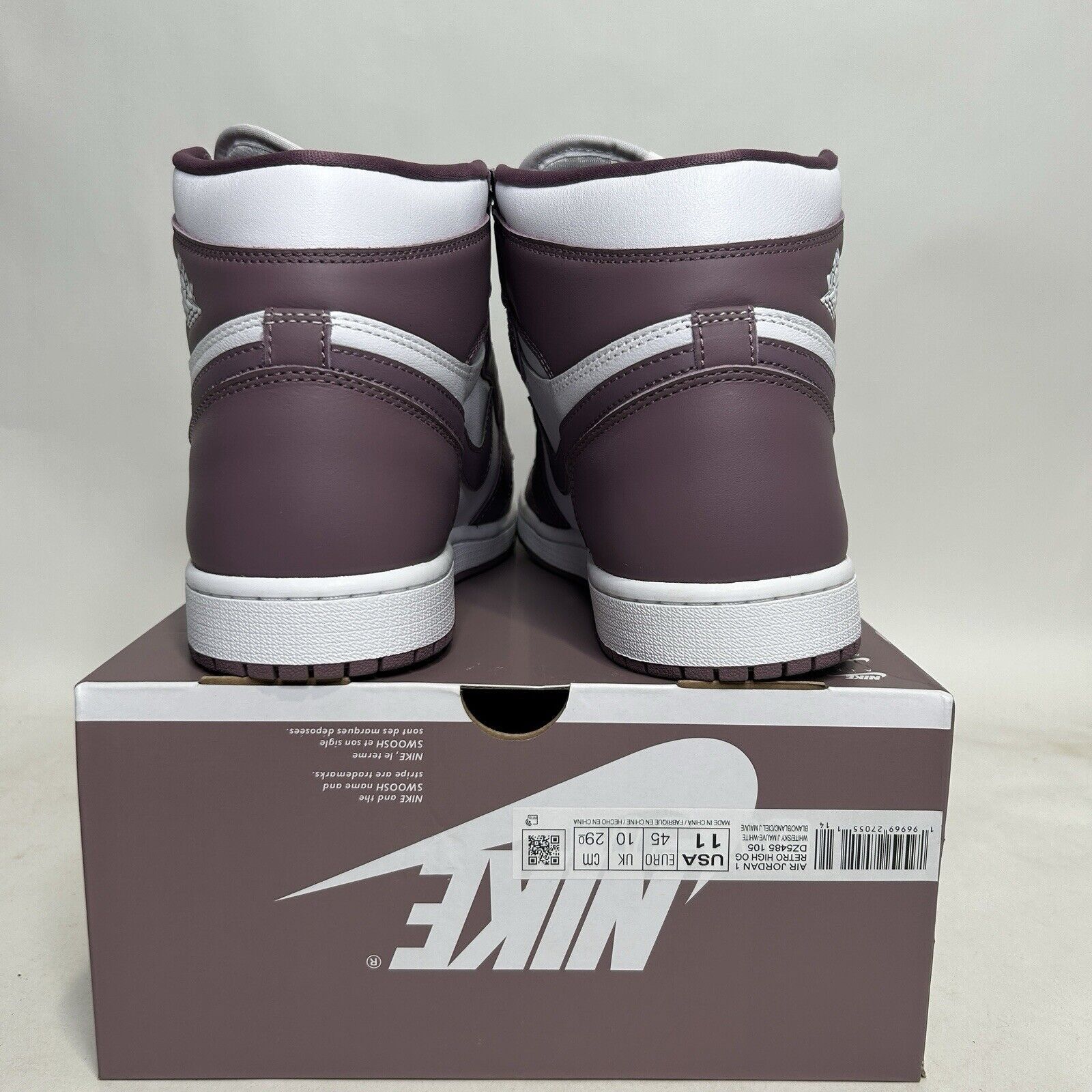 Nike Nike Air Jordan 1 Retro High OG “Mauve” 2024 Size US 11 / EU 44 - 4 Thumbnail