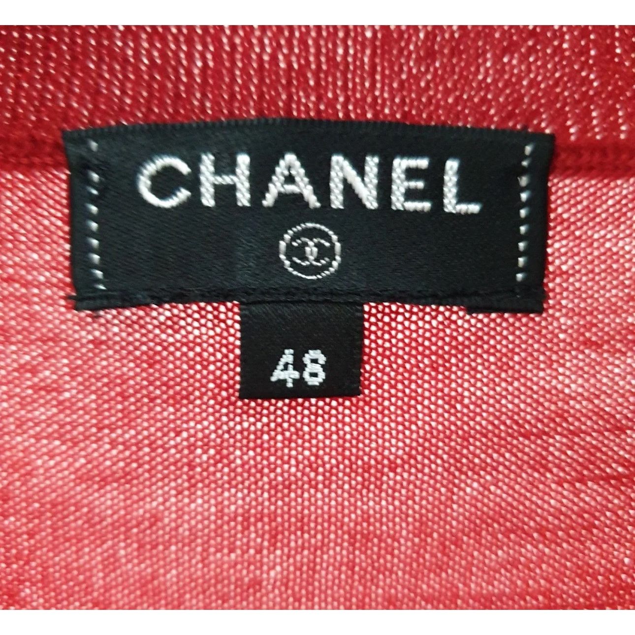 Chanel Chanel Red Cashmere Jumper Sz.48 Size XL / US 12-14 / IT 48-50 - 4 Thumbnail