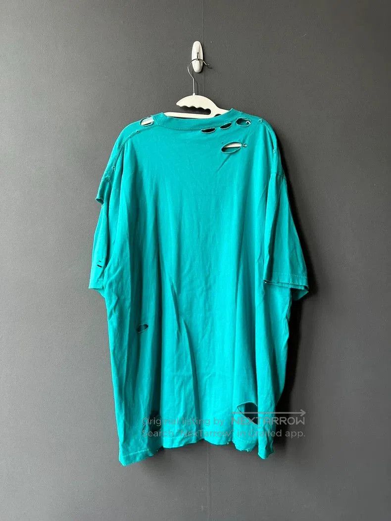 Balenciaga Distressed Logo Short Sleeve T-shirt.