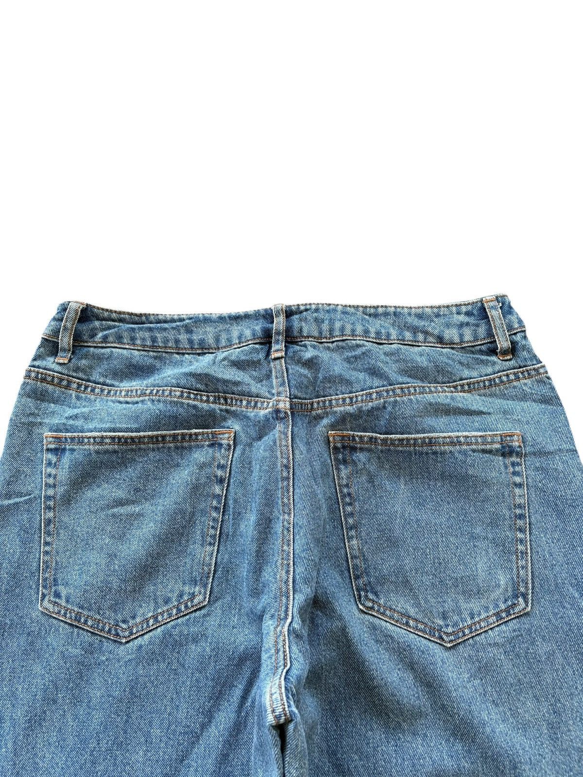 JNCO Vintage Japanese Brand Blue Wash Distressed Baggy Jeans Size 31" - 4 Thumbnail