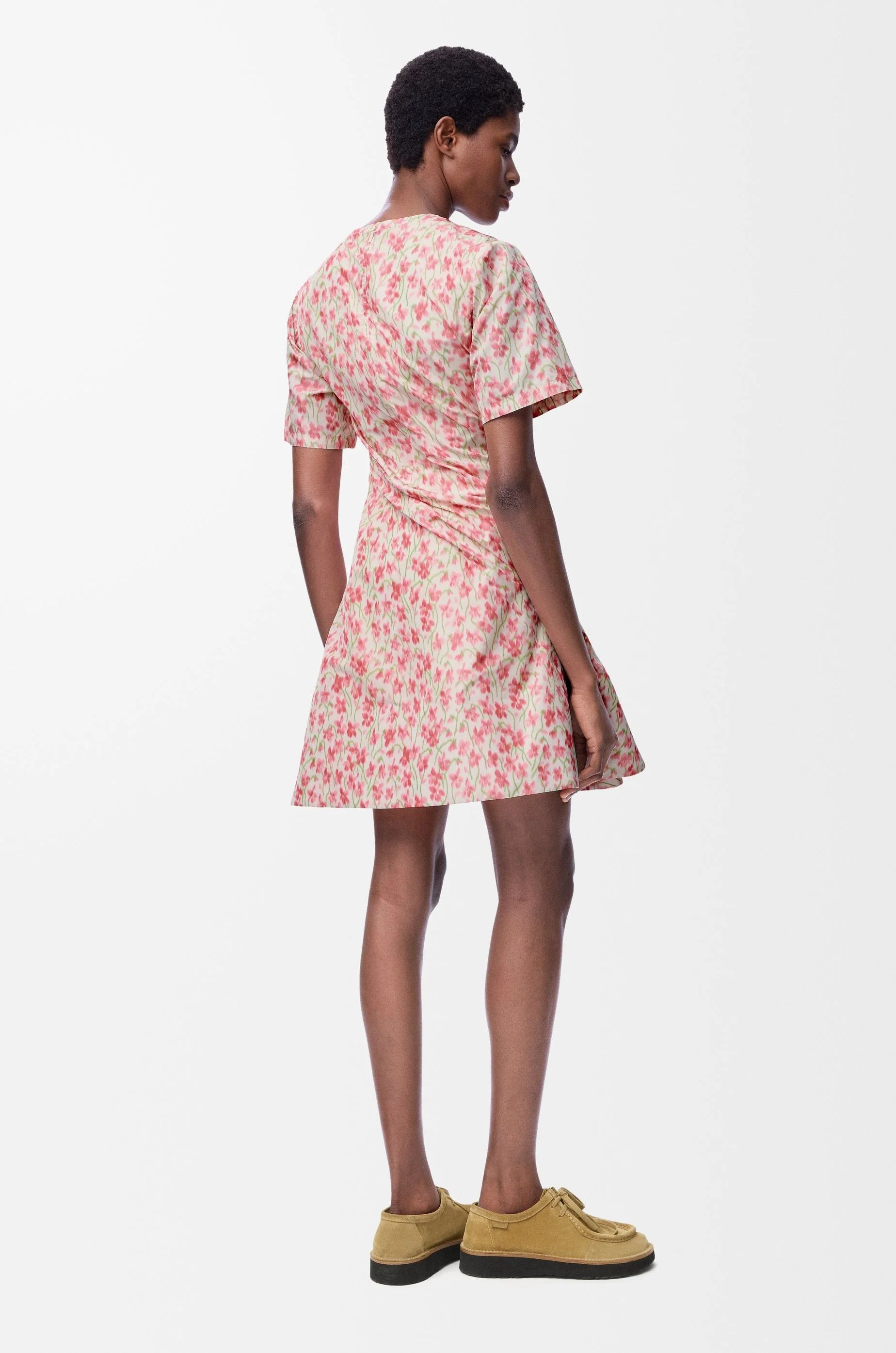 Loewe o1in1g0526 Twisted Dress in Silk Blend Taffeta in Multicolor Size XL / US 12-14 / IT 48-50 - 3 Thumbnail