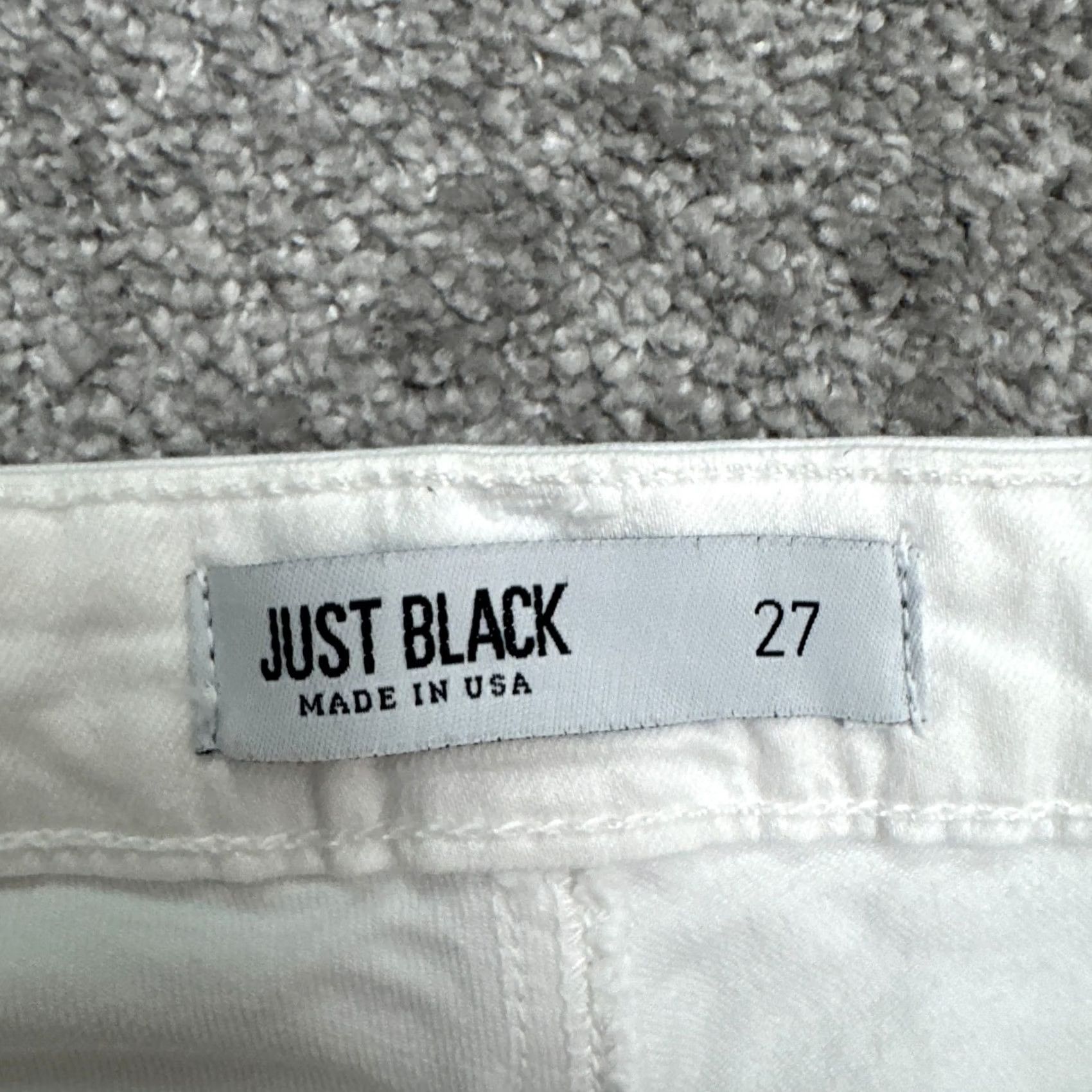 Denime JUST BLACK Jeans Womens 27 White Mid Rise Skinny Denim 28x28 Casual Stretch 5-Pocket City Streetwear Mens? Size 28" / US 6 / IT 42 - 6 Thumbnail