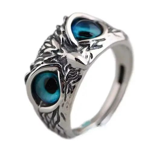 Other Owl Eyes Ring Adjustable Size ONE SIZE - 2 Thumbnail