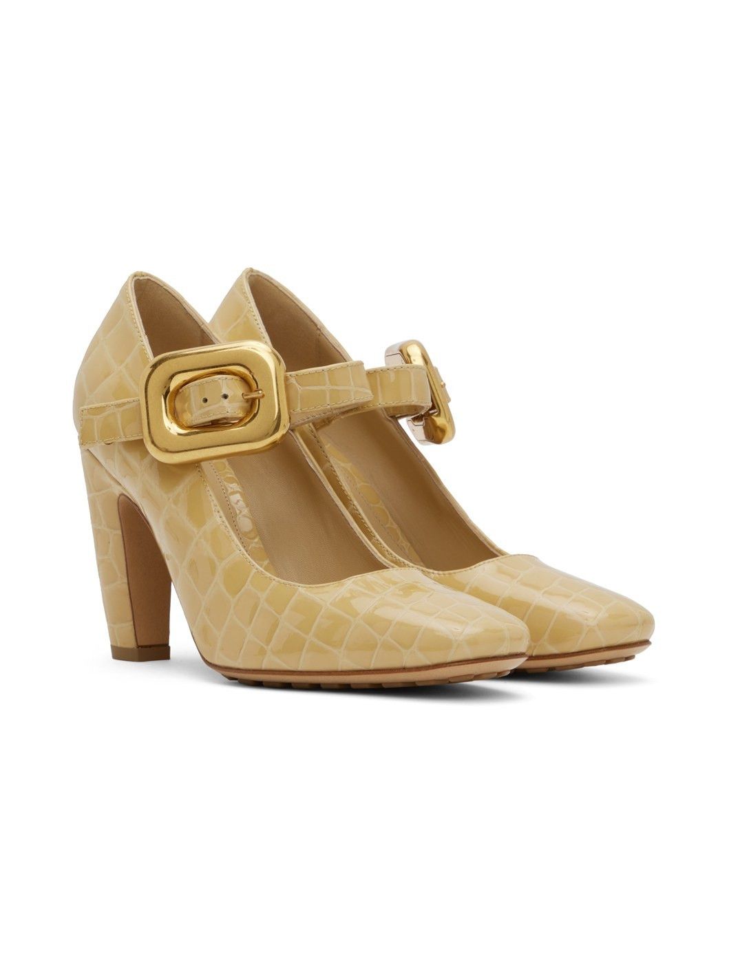 Bottega Veneta o1y0725 Leather Pumps in Sand Size US 7 / IT 37 - 3 Thumbnail