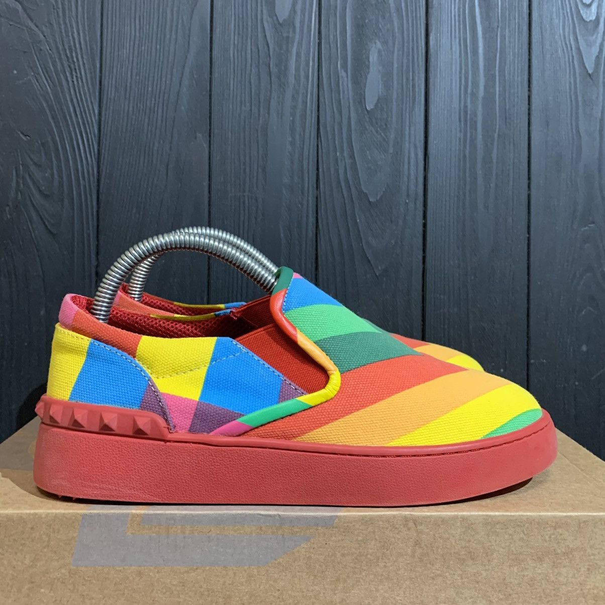 Valentino Valentino Garavani Rainbow Slip On size 38 Size US 8 / IT 38 - 1 Thumbnail