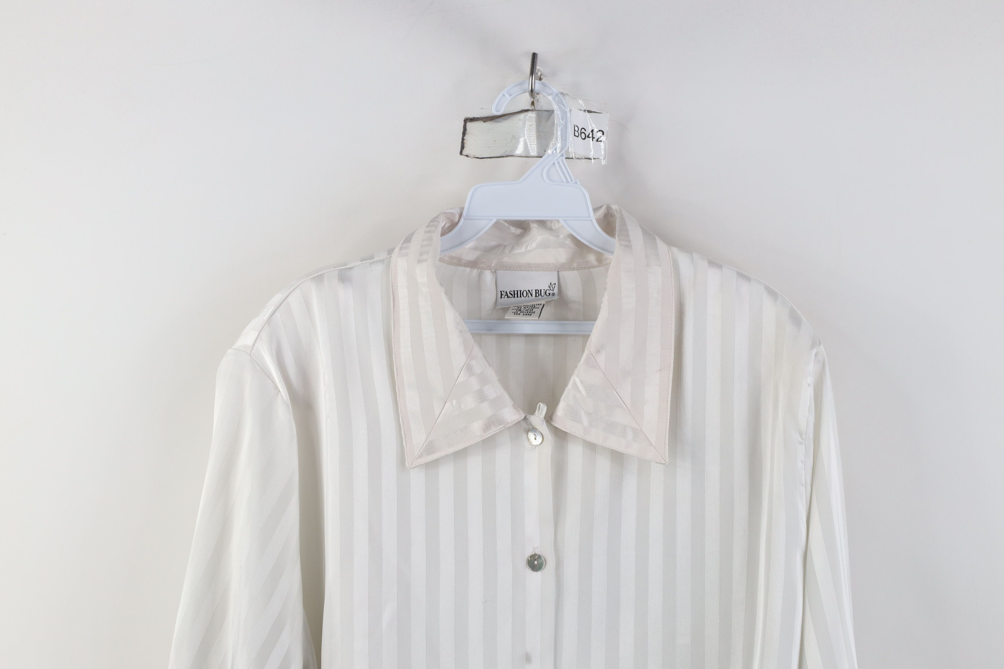 Vintage Vintage 90s Streetwear Striped Looped Collar Button Shirt Size XXL / US 16-18 / IT 52-54 - 2 Thumbnail