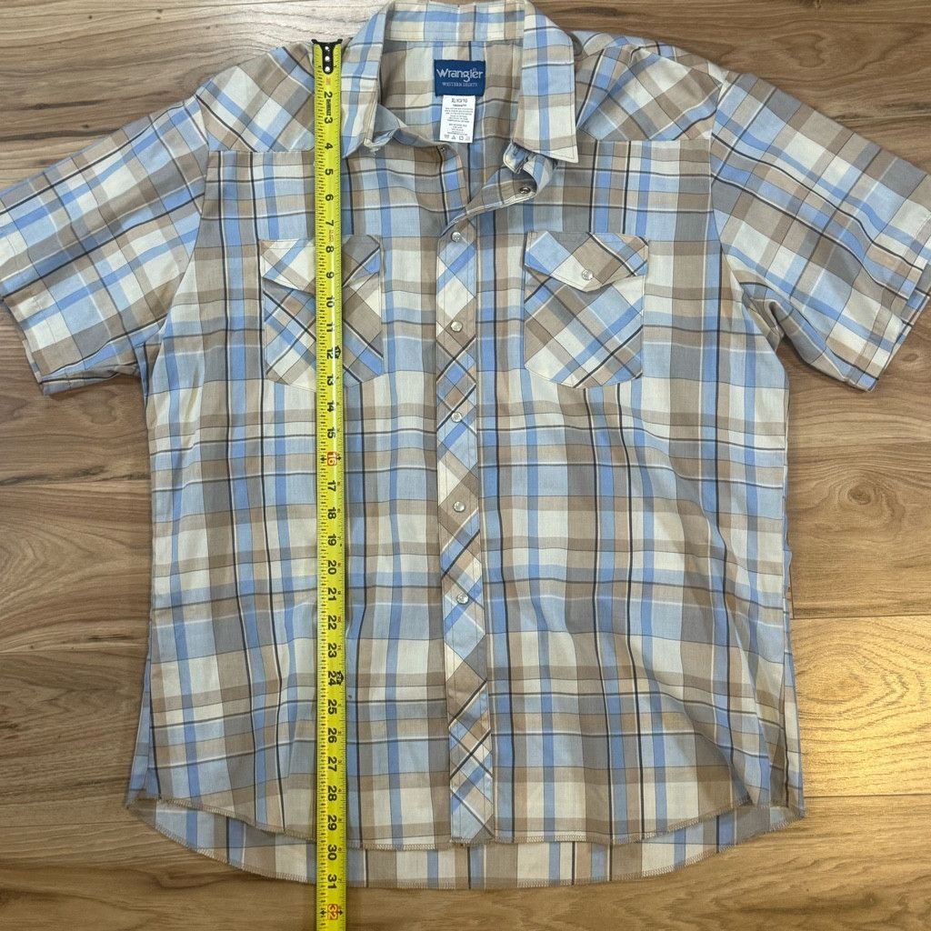 Wrangler Wrangler Men’s Plaid Western Shirt XL Short Sleeve Size US XL / EU 56 / 4 - 5 Thumbnail