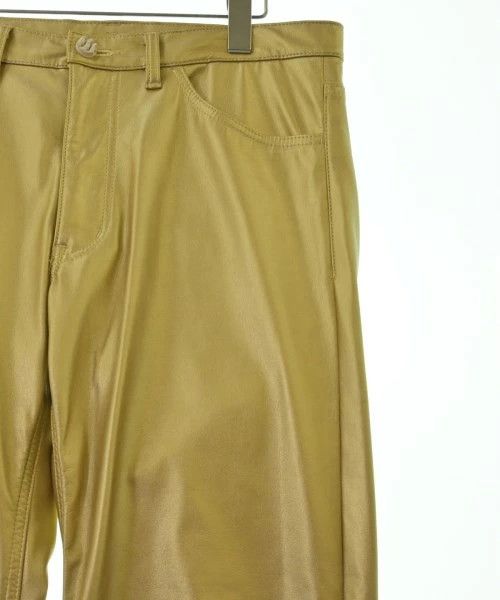 Comme des Garcons Homme Plus Casual Pants Synthetic Leather Full Length Straight Cut Gold Size US 33 - 4 Thumbnail