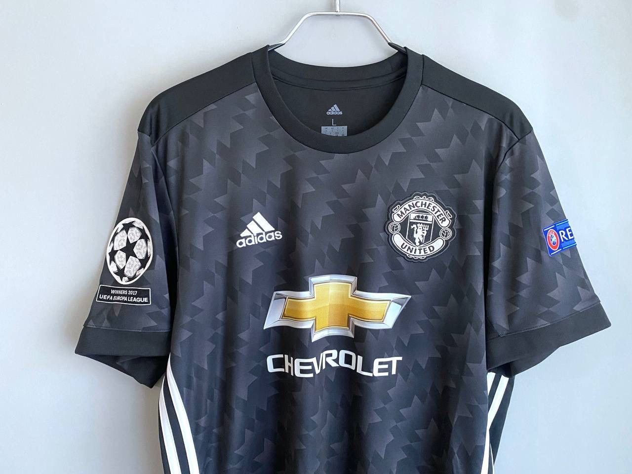 Adidas Adidas Manchester United 2017/18 Soccer Jersey Champions League Patch #9 Lukaku Size US L / EU 52-54 / 3 - 4 Thumbnail