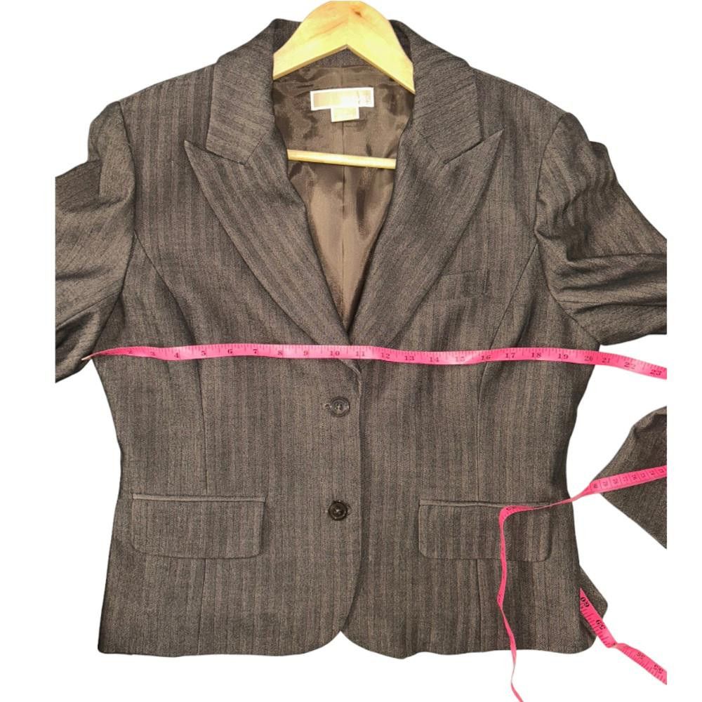 Michael Kors Michael Kors l Brown Striped Blazer Jacket Size 14 Size XL / US 12-14 / IT 48-50 - 4 Thumbnail