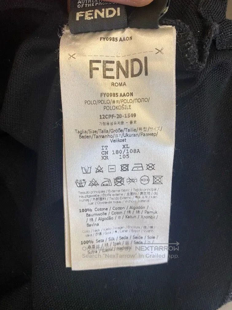 Fendi Fendi Men's Black Polo Shirt XL. Size US XL / EU 56 / 4 - 6 Thumbnail