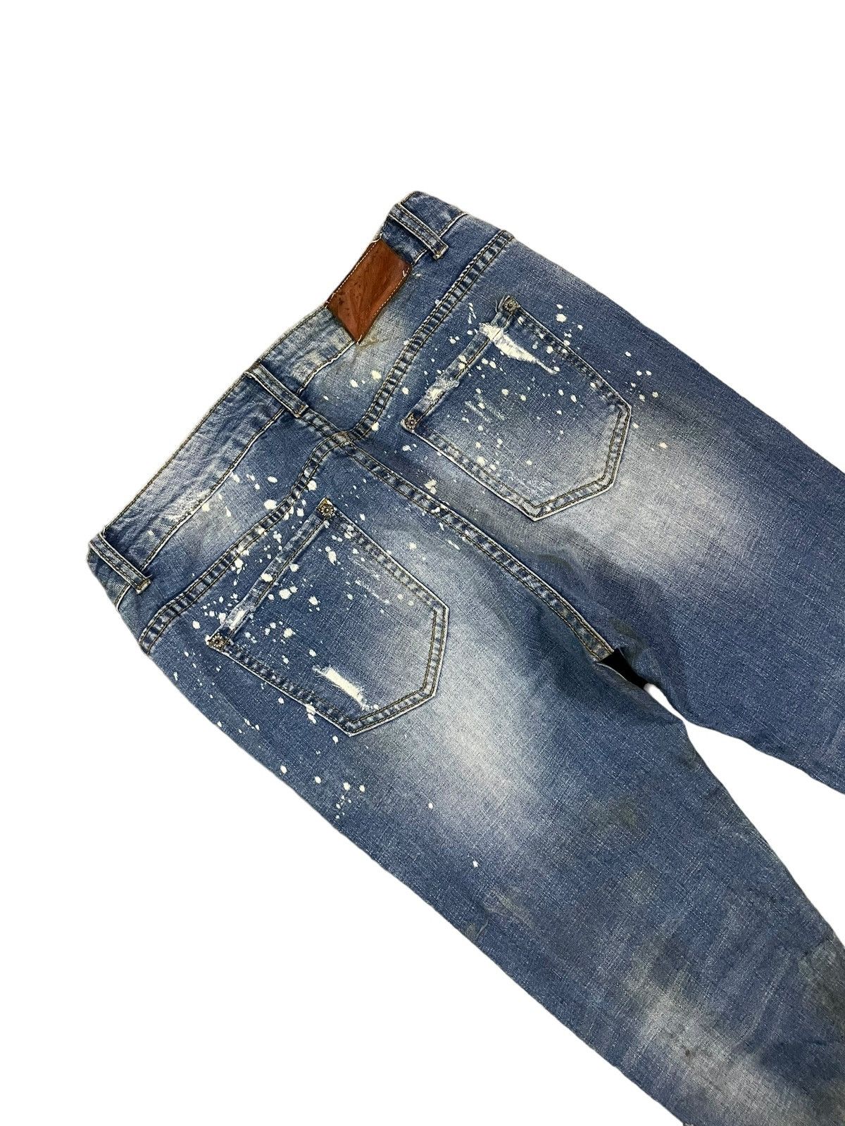 If Six Was Nine Vintage Japanese Denim Paint Splatter Sick Distressed Jeans Size 31" - 10 Thumbnail