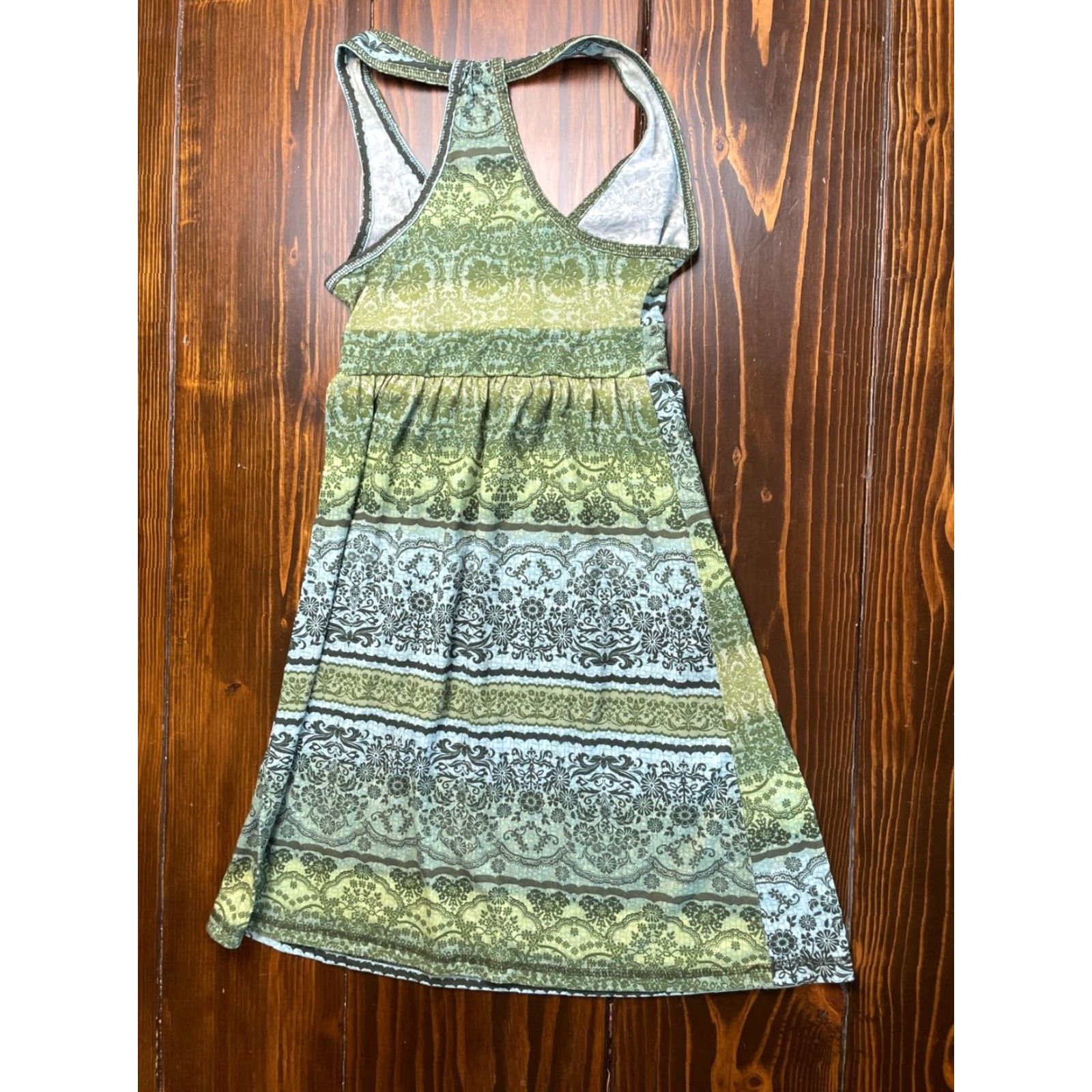Vintage Mudd dress Women's XS Green Blue Floral Above Knee Sleeveless Dress Length Short Fit & Flare Womens XS Floral Above Knee Blue Green Mudd dress Size XS / US 0-2 / IT 36-38 - 2 Thumbnail
