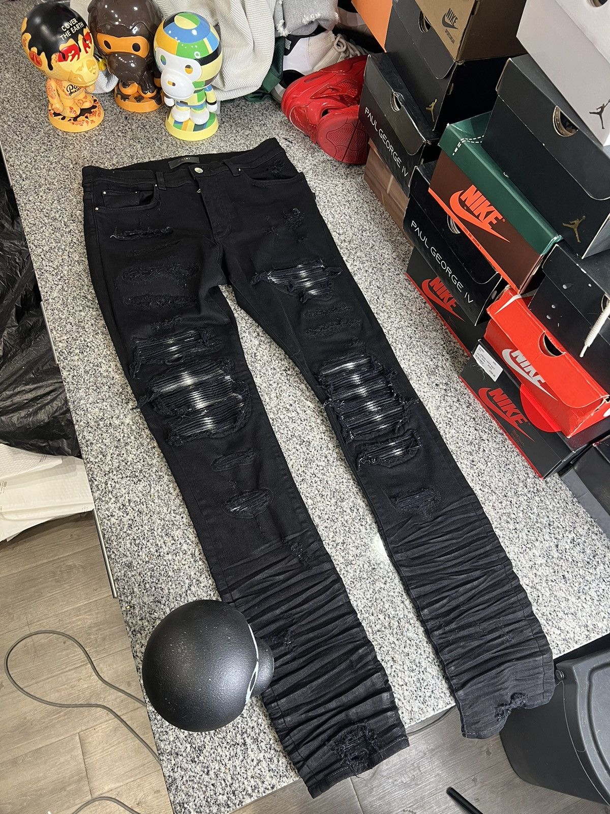 Amiri Amiri Mx1 Split Leather Jeans Size US 34 / EU 50 - 1 Thumbnail