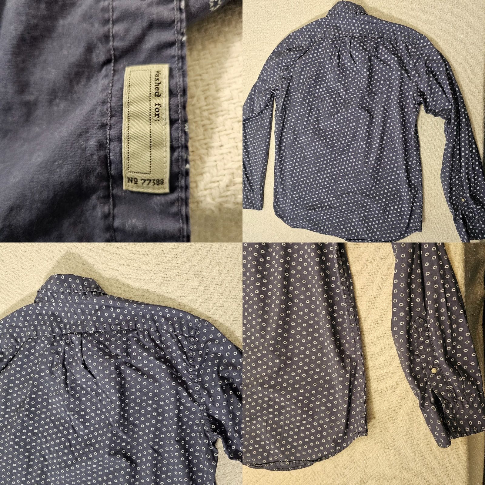 J.Crew J.CREW Button-Up Shirt Geometric Blue Organic Cotton Size M Stretch Men's Shirt Size US M / EU 48-50 / 2 - 8 Thumbnail