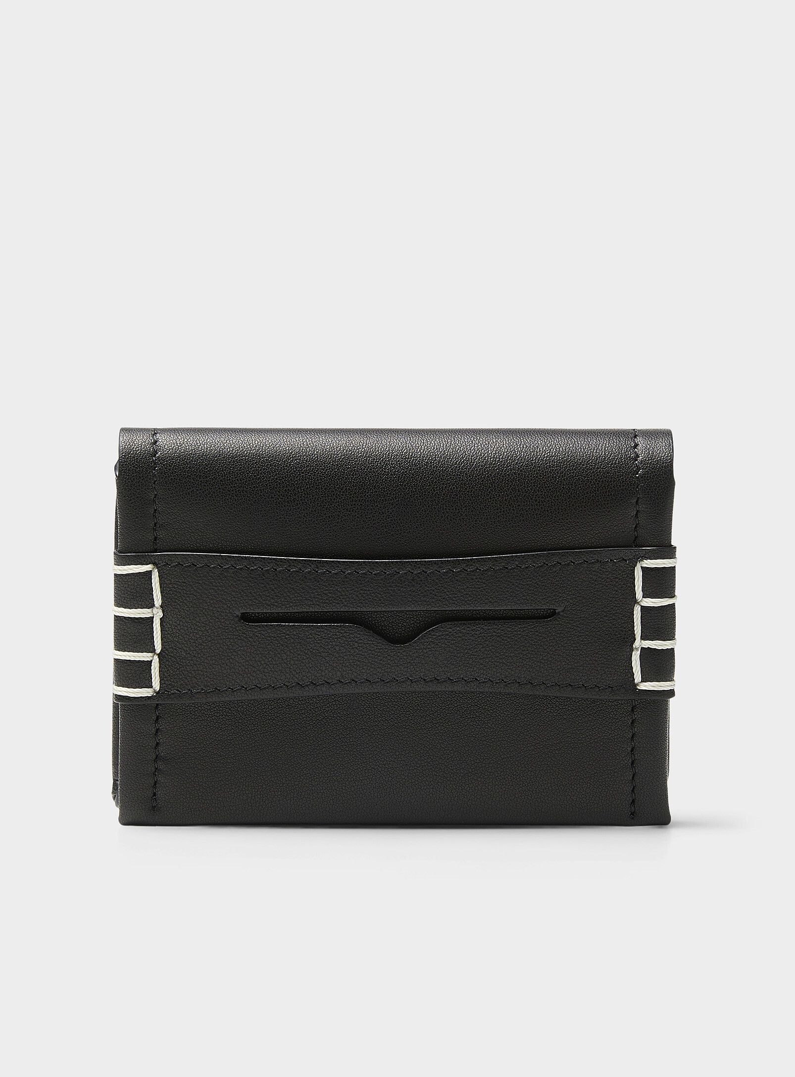 Ss26 Jw Anderson Loafer Folding Card Holder Black, Men's