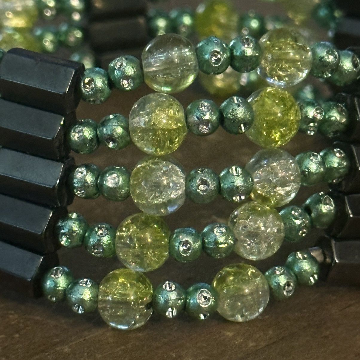 Other Green bead hematite magnetic wrap bracelet Size ONE SIZE - 4 Thumbnail