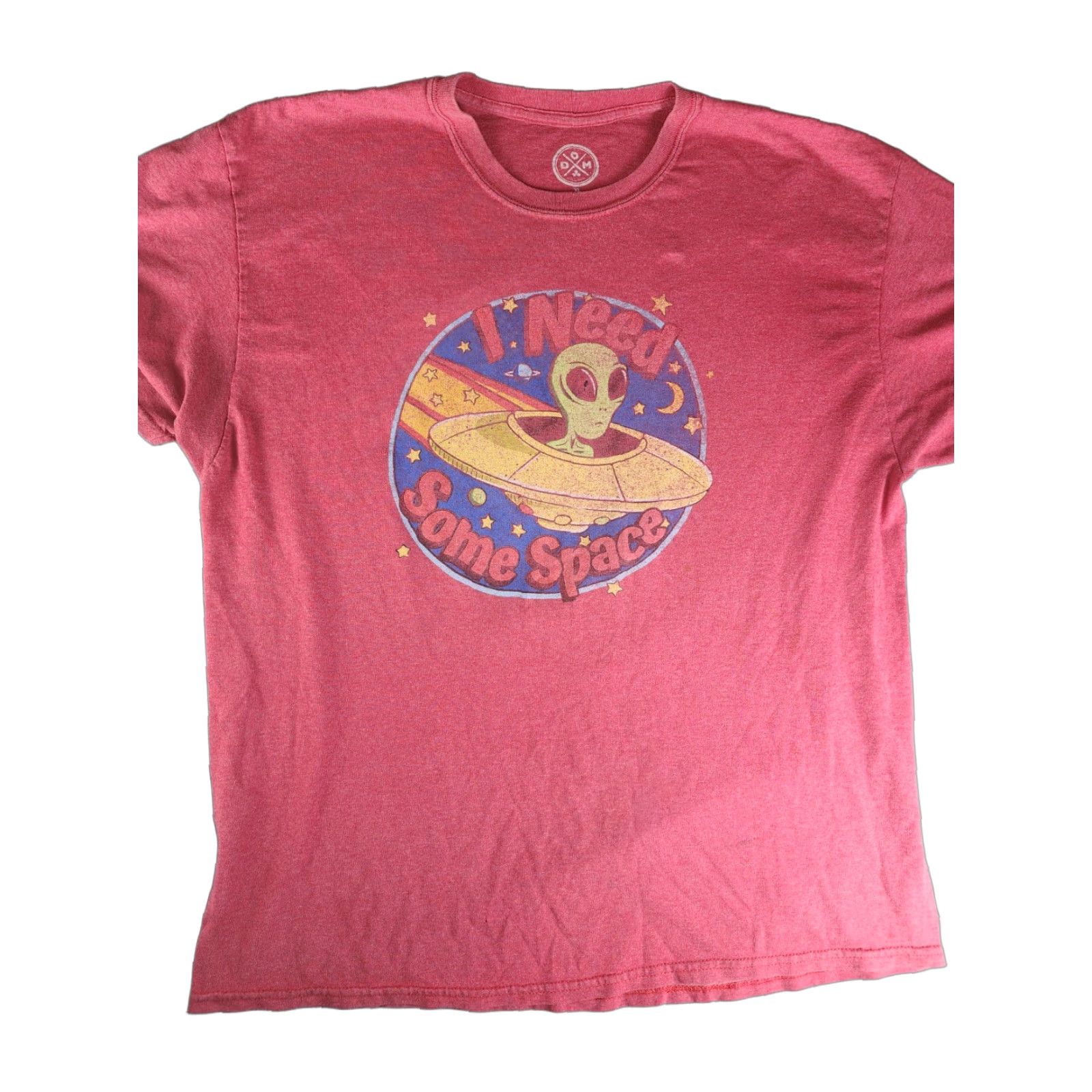 SOMET VINTAGE UFO Alien "I Need Some Space" Funny T-Shirt XL Red Distressed Size US XL / EU 56 / 4 - 1 Thumbnail