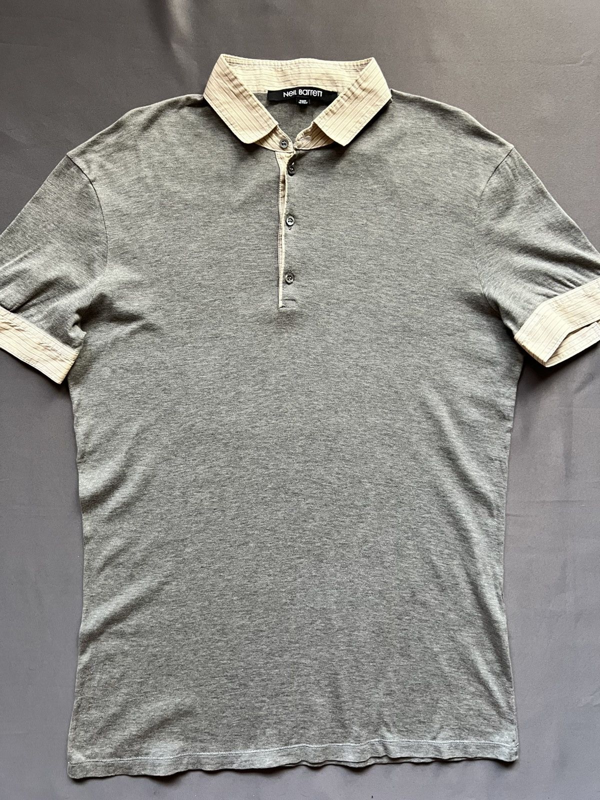 Neil Barrett Neil Barrett Gray Classic Polo Luxury Style T-Shirt Size US M / EU 48-50 / 2 - 5 Thumbnail