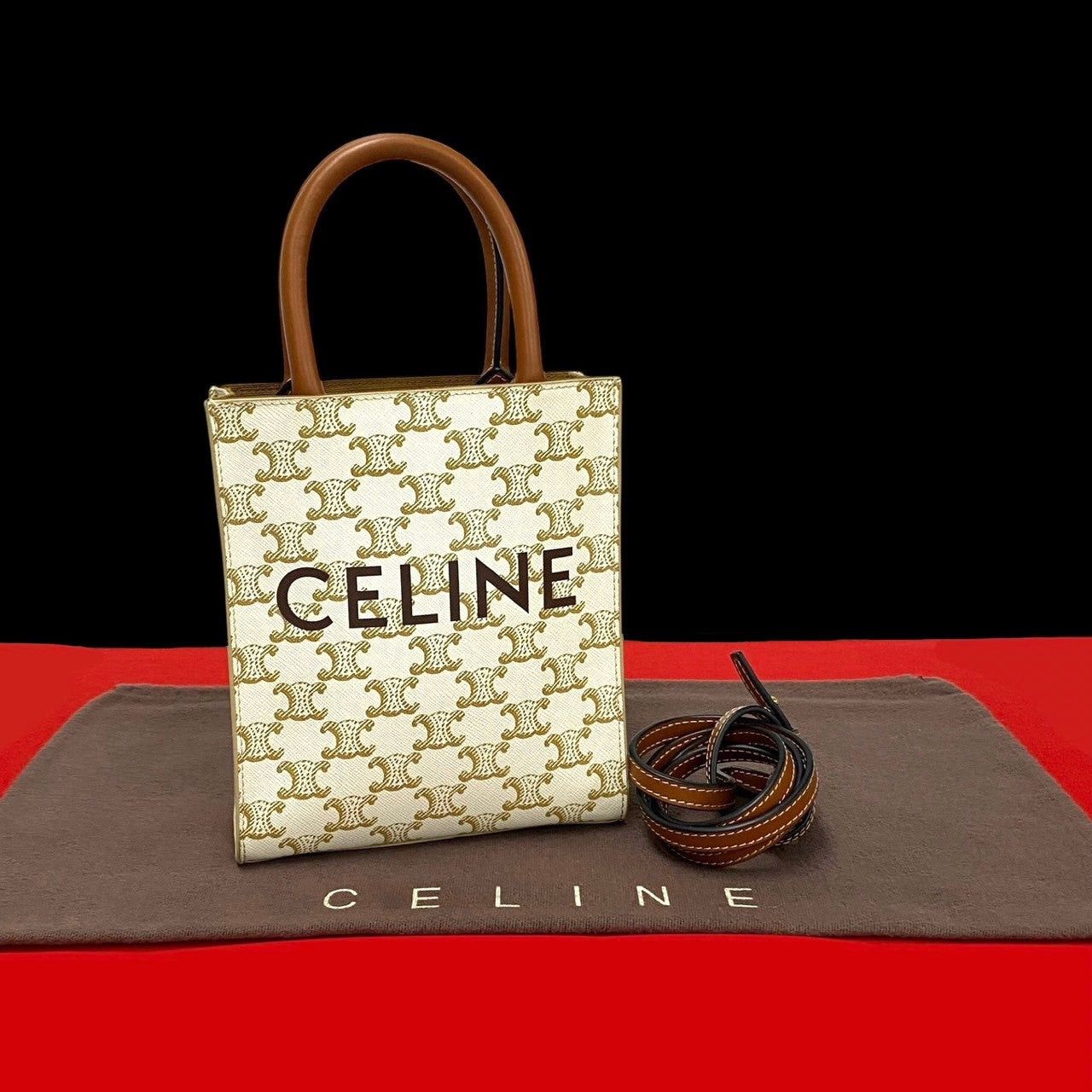 Celine Celine Shoulder Bag White Leather Size ONE SIZE - 1 Thumbnail