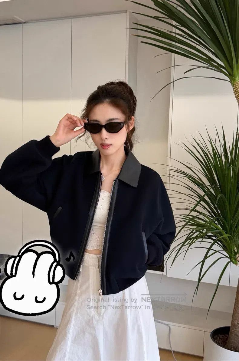 Hermes Hermes Navy Blue Cashmere and Leather Mixed Coat Size XS / US 0-2 / IT 36-38 - 5 Thumbnail
