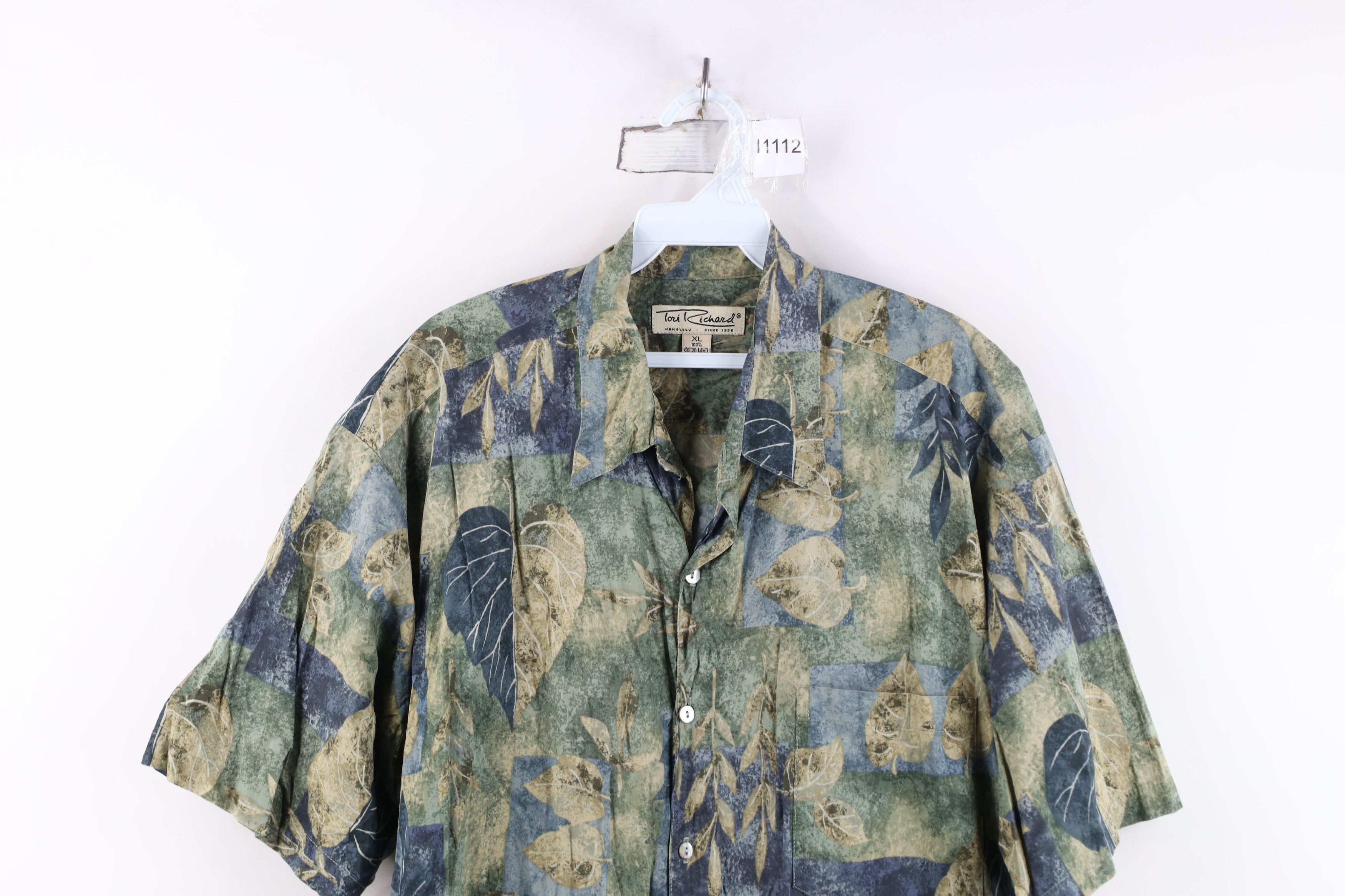 Vintage Vintage 90s Y2K Streetwear Leaf Luau Hawaiian Button Shirt Size US XL / EU 56 / 4 - 2 Thumbnail