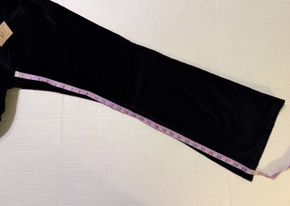 Lucky Brand Lucky Brand Y2K Vtg Black Velvet LOW RISE Wide Leg Pant Size 28" / US 6 / IT 42 - 7 Thumbnail