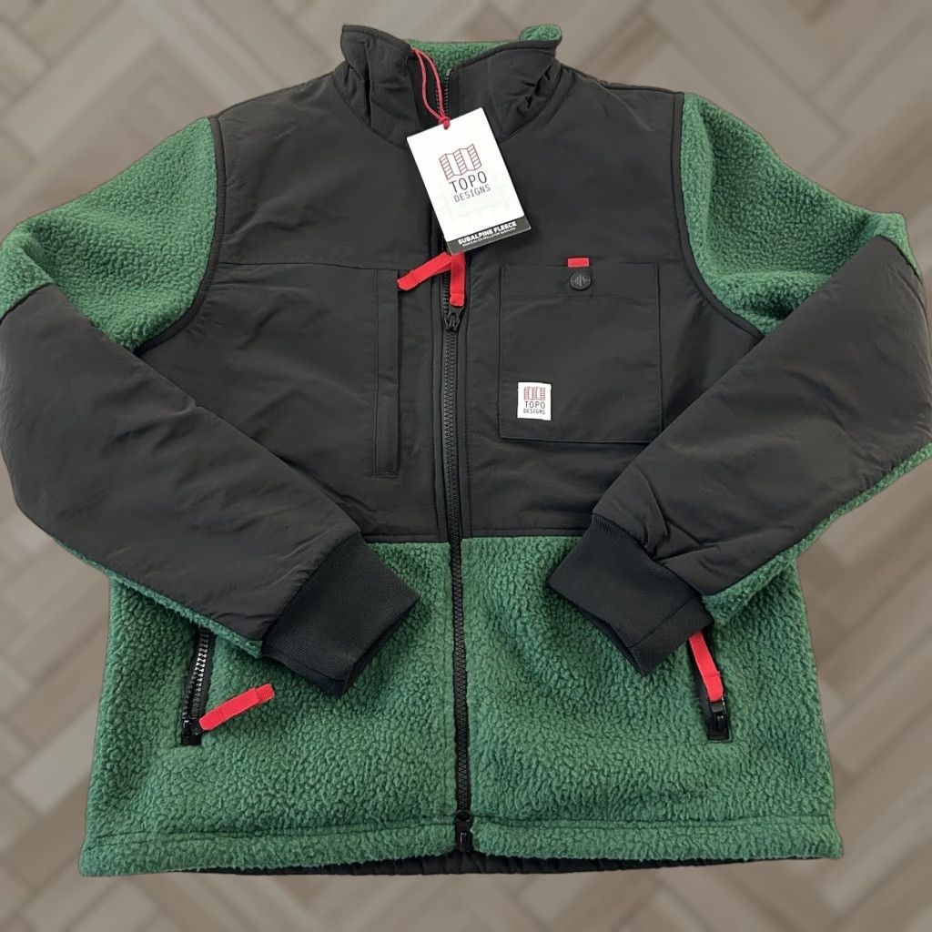 Topo Designs Topo Designs Subalpine Polartec Fleece Green Zip Up Jacket Women's Small - Zip Up, Fleece, Green, Topo Designs, Jacket, Women, Small Size S / US 4 / IT 40 - 1 Thumbnail