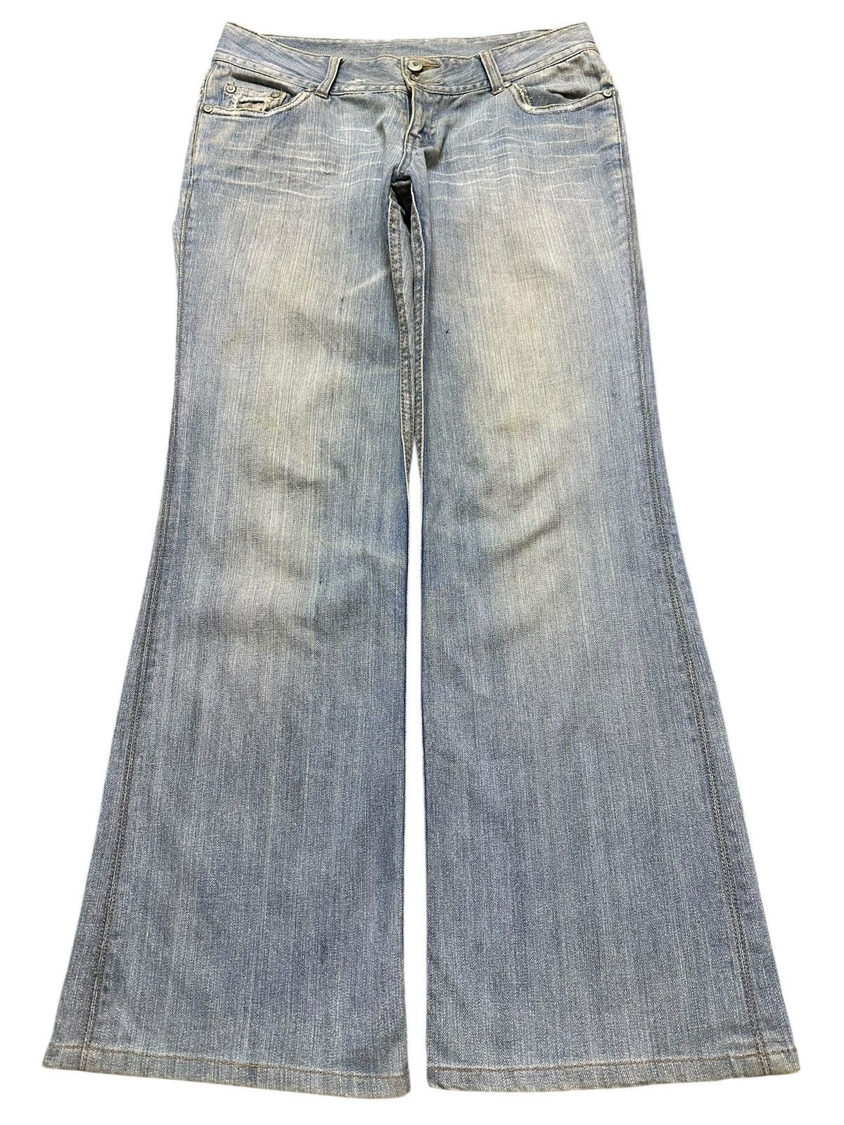 Japanese Brand Vintage Japanese Brand Blue Faded Wash Style Wide Leg Baggy Size US 30 / EU 46 - 1 Thumbnail