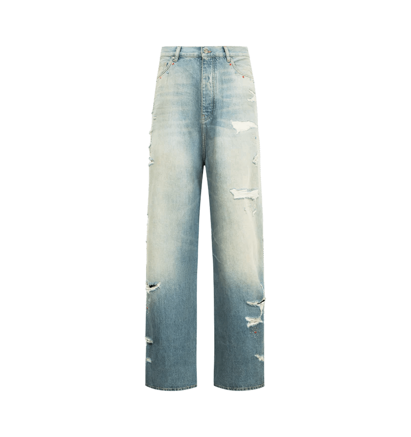 Amiri o1h1sh10526 Bones Studded Baggy Jean Size US 34 / EU 50 - 1 Thumbnail