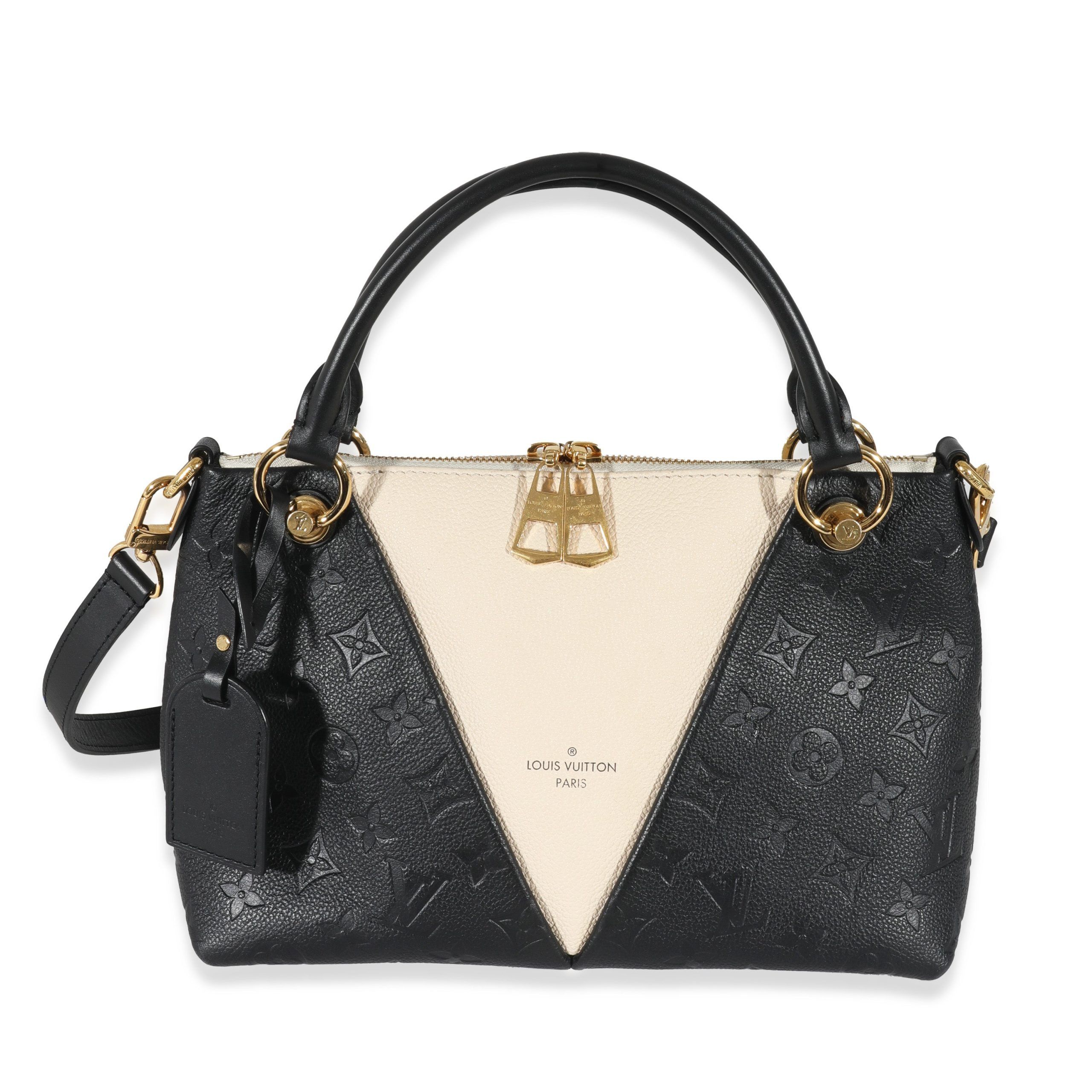 Louis Vuitton Black Beige Monogram Empreinte V Tote BB