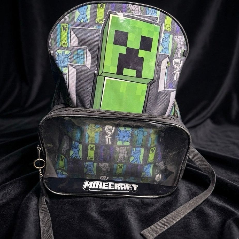 Other Green Bioworld Minecraft Creeper Backpack Size ONE SIZE - 1 Thumbnail