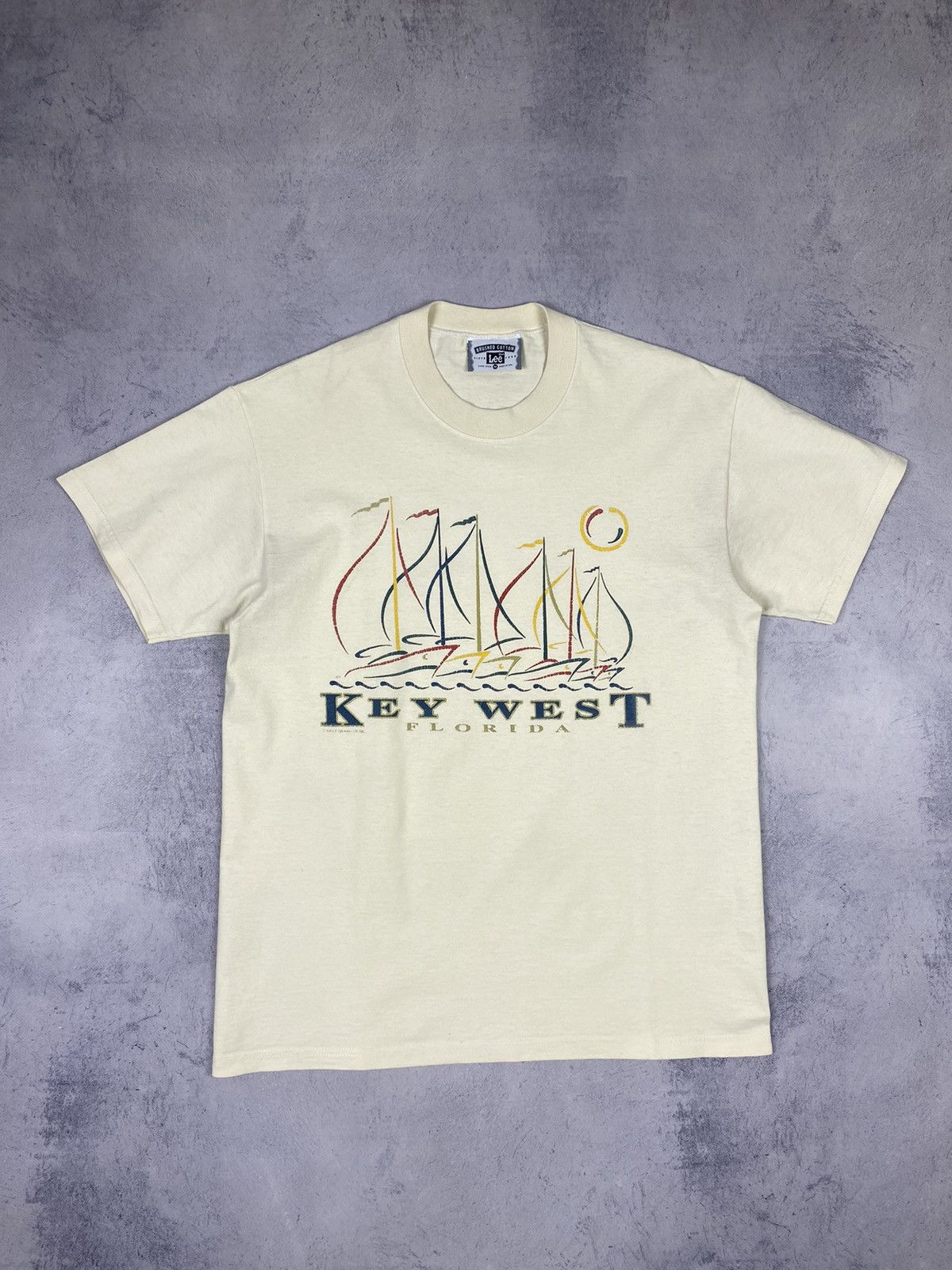 Lee × Vintage Vintage Lee Key West Florida Madi In USA Tee 80s rare Size US M / EU 48-50 / 2 - 2 Thumbnail
