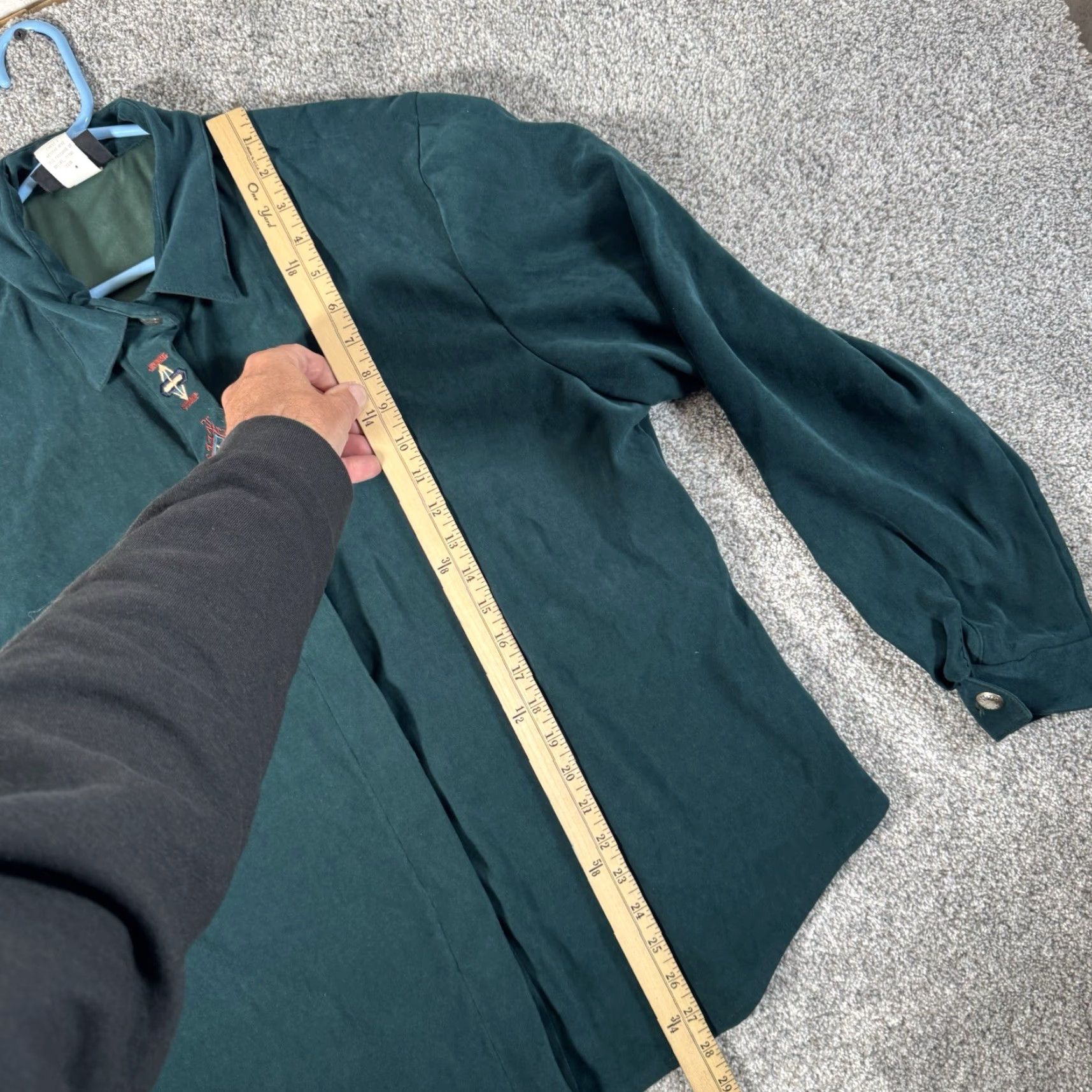 Vintage VINTAGE Roughrider Western Shirt XL Green Embroidered Aztec Cowboy Circle T 80s 90s Mens Long Sleeve Button-Up Size US XL / EU 56 / 4 - 6 Thumbnail