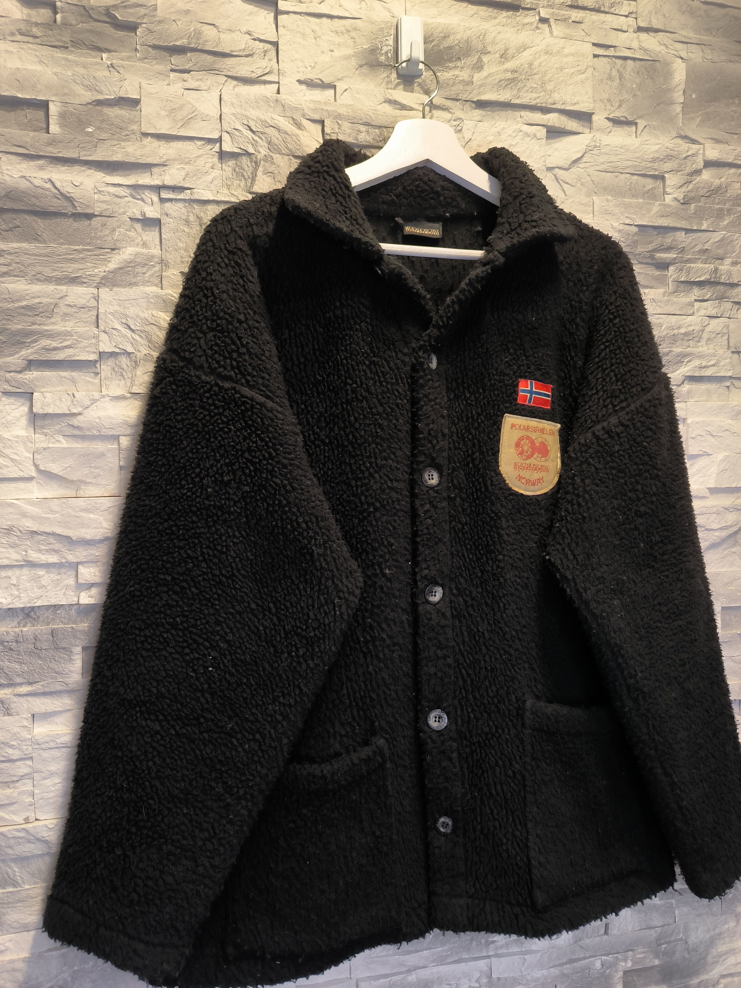 Napapijri × Vintage Vintage Napapijri Sherpa Fleece Jacket Polarsirkelen 90s Size US L / EU 52-54 / 3 - 2 Thumbnail