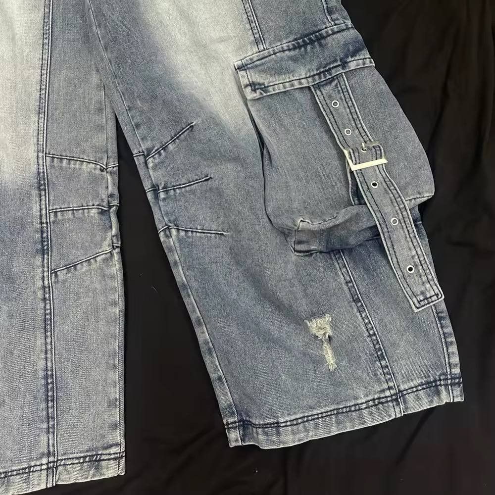 Japanese Brand × Vintage vintage baggy jeans with frayed holes. Size US 36 / EU 52 - 5 Thumbnail